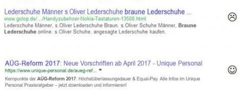 Aneinanderreihung von Keywords im Title oder in der Description solltest du vermeiden. Der Title beschreibt genau, was deien Besucher auf deiner Seite erwartet, die Description liefert eine Zusammenfassung des Inhaltes.