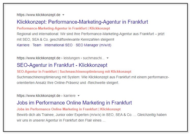 Dynamisch generierte Title Tags in den Suchergebnissen