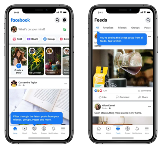 Facebook Home & Feed Tab