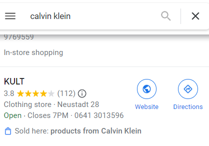 Google Local Justifications sold here